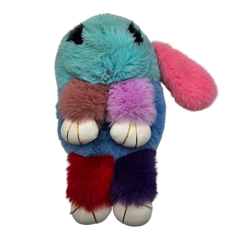 ANESHA Plush Cute Rabbit Sling Bag, Fluffy Bunny Colorful *No Chain*